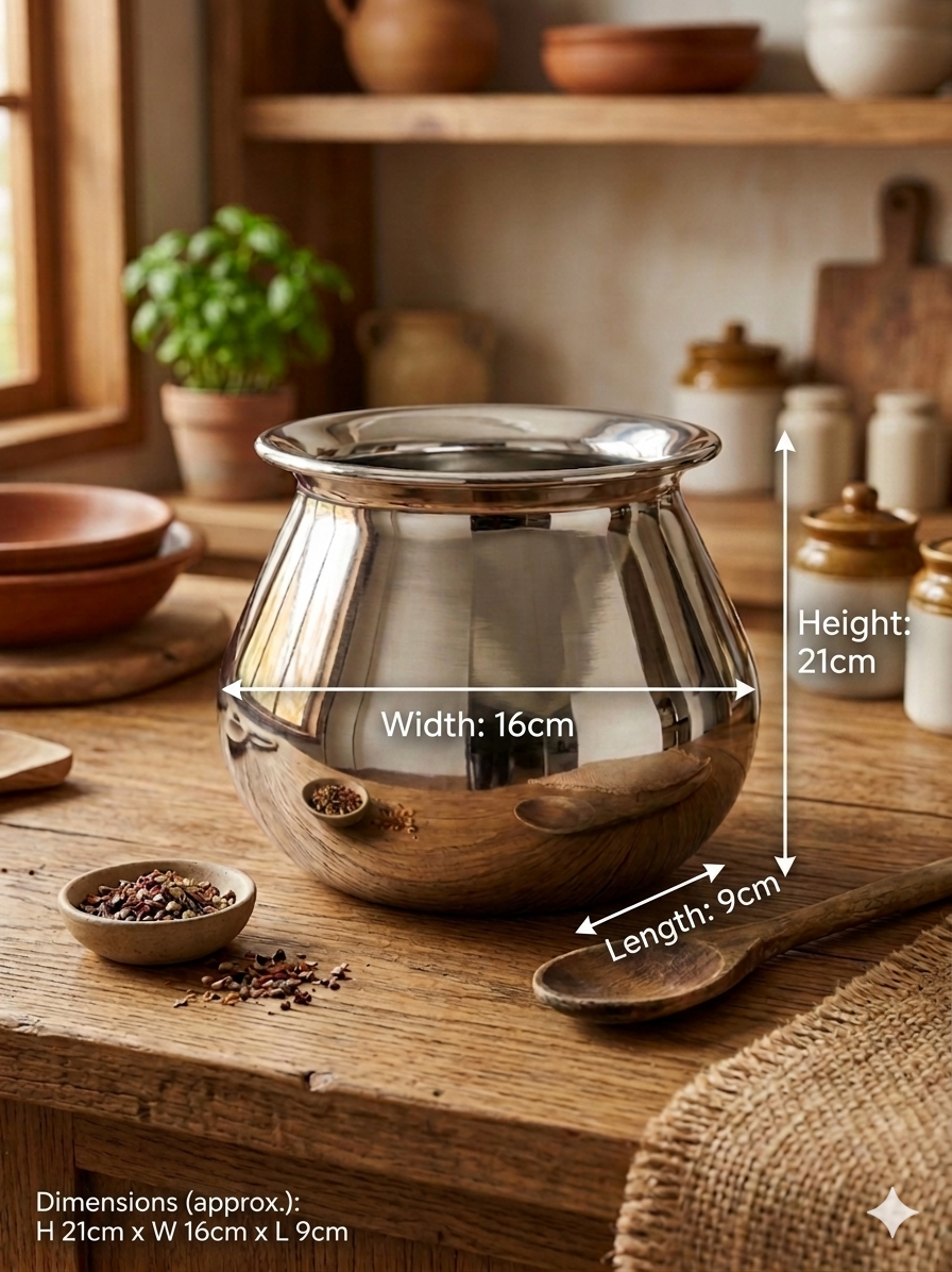 Stainless Steel Pongal Handi | Triply Festival Cooking Pot for Sankranti & Pongal
