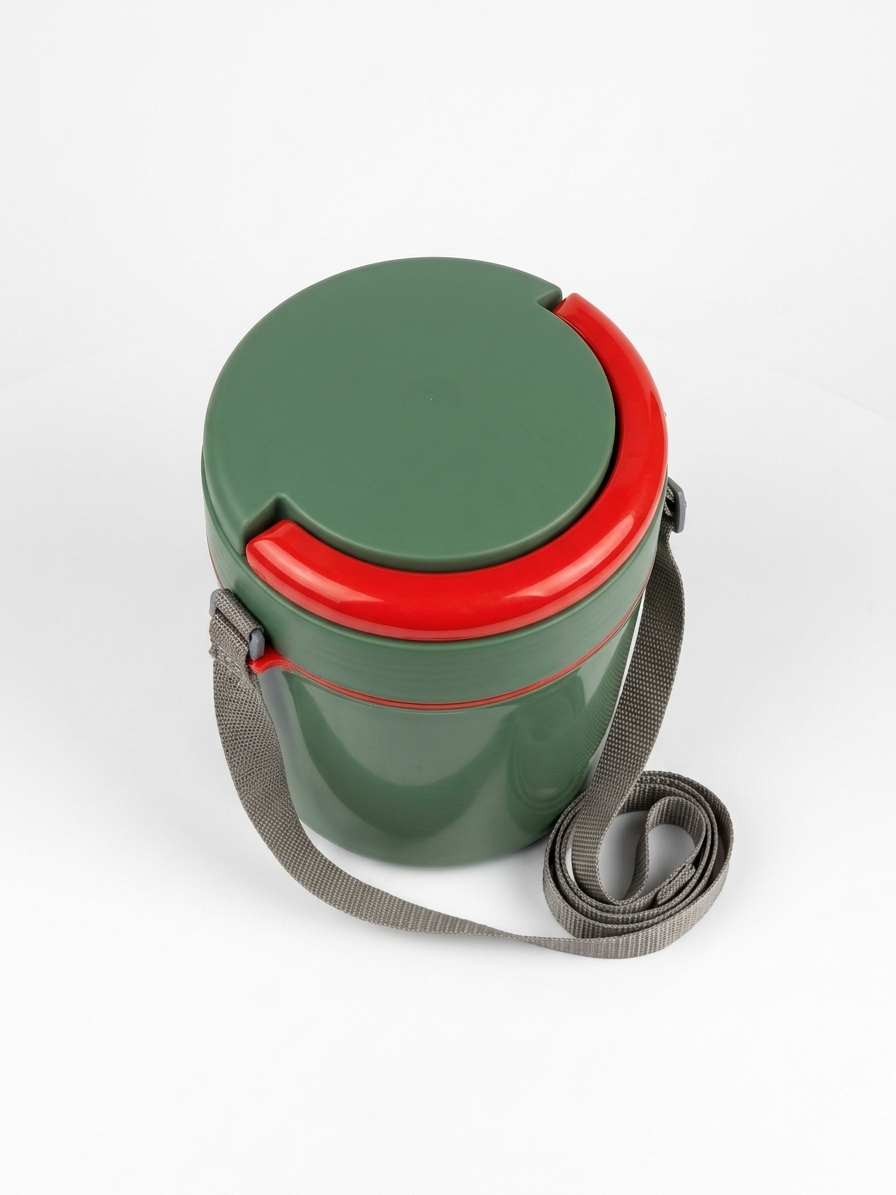 Smart Insulated Tiffin Carrier with 4 Stainless Steel Containers | Hot Lunch Box with Shoulder Strap | Leak-Proof, Office & School