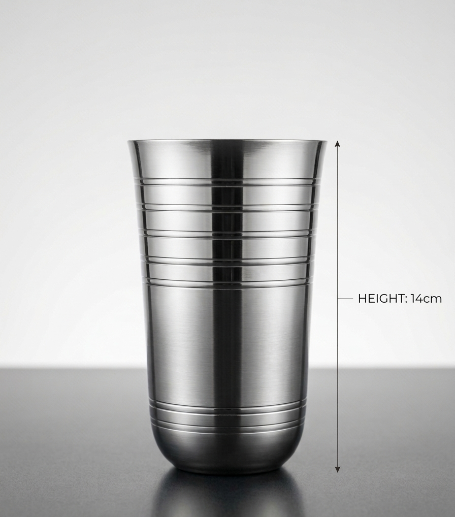 Zebra Stainless Steel Lassi Glass | Premium Food-Grade Steel Drinkware