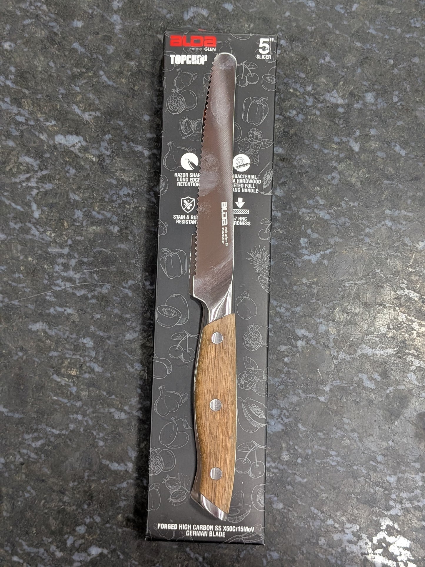 Alda Slicing Knife – Long Blade | Smooth Cuts for Meat, Fruits, Fish & Roasts