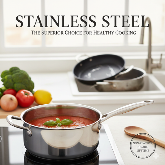 Stainless Steel vs. Non-Stick & Aluminum: The Healthier Cookware Choice