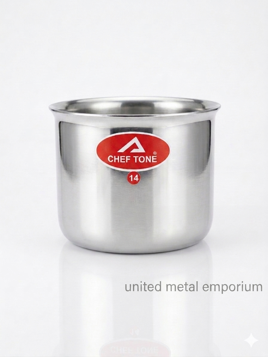 Cheftone  Triply Stainless Steel Gunj/ Milk Pot for Cooking & Boiling
