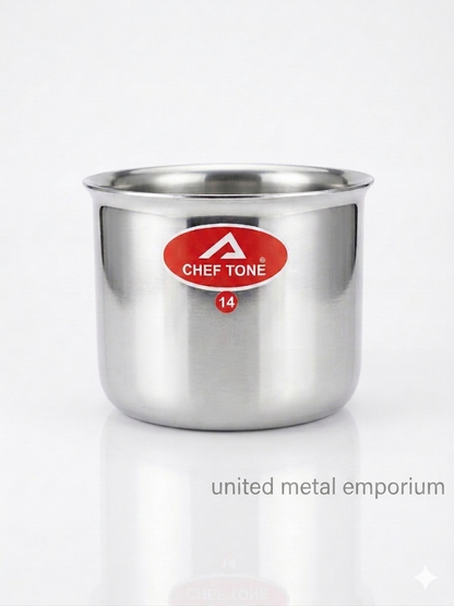 Cheftone  Triply Stainless Steel Gunj/ Milk Pot for Cooking & Boiling