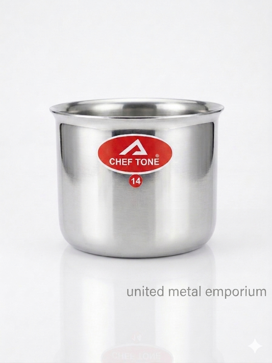 Cheftone  Triply Stainless Steel Gunj/ Milk Pot for Cooking & Boiling