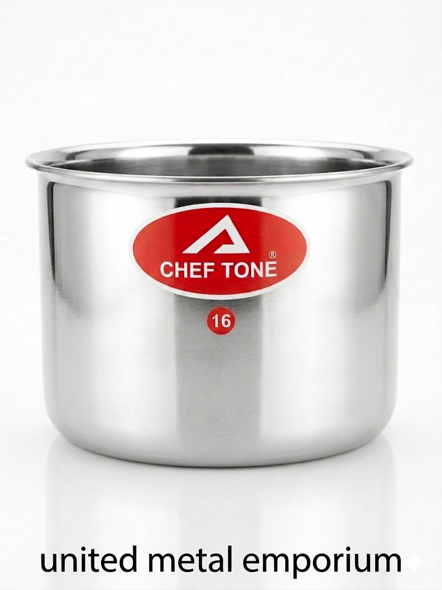 Cheftone  Triply Stainless Steel Gunj/ Milk Pot for Cooking & Boiling