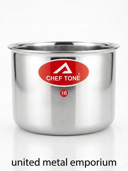 Cheftone  Triply Stainless Steel Gunj/ Milk Pot for Cooking & Boiling