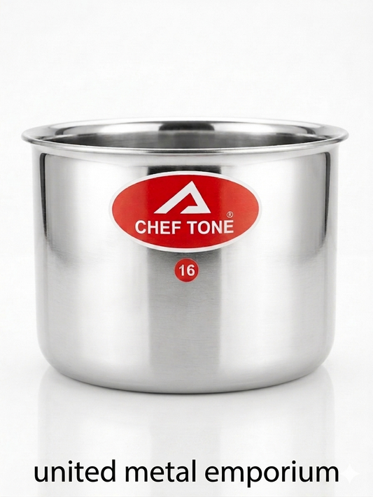 Cheftone  Triply Stainless Steel Gunj/ Milk Pot for Cooking & Boiling