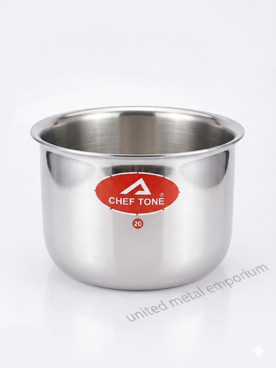 Cheftone  Triply Stainless Steel Gunj/ Milk Pot for Cooking & Boiling