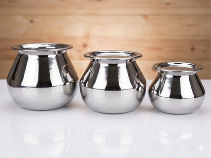 Stainless Steel Pongal Handi | Triply Festival Cooking Pot for Sankranti & Pongal