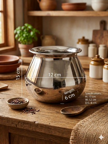 Stainless Steel Pongal Handi | Triply Festival Cooking Pot for Sankranti & Pongal
