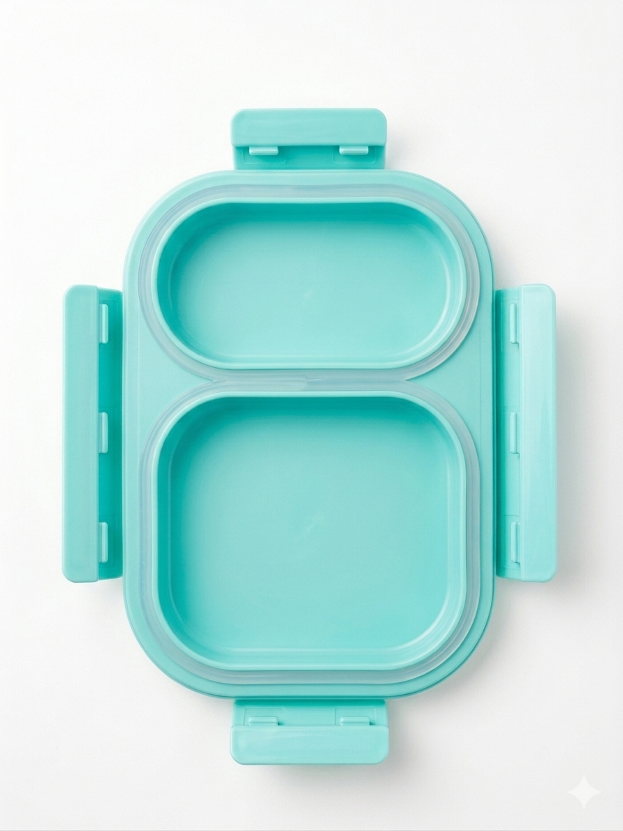 Dubblin Leak-Proof Tiffin Box | Steel Interior | 2 Partition | Outer Plastic Body | silicon gasket