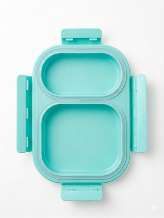 Dubblin Leak-Proof Tiffin Box | Steel Interior | 2 Partition | Outer Plastic Body | silicon gasket