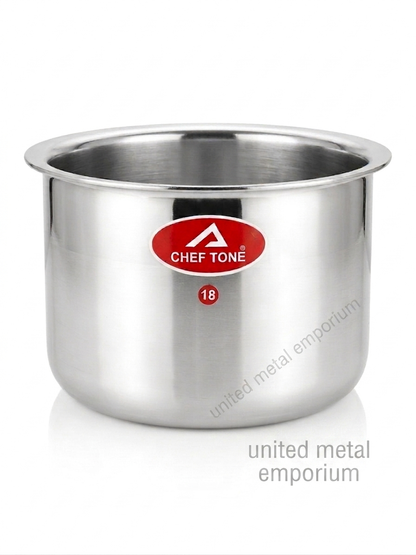 Cheftone  Triply Stainless Steel Gunj/ Milk Pot for Cooking & Boiling