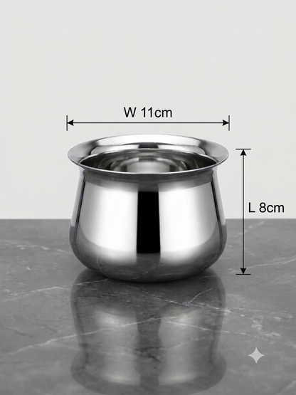 Stainless steel handi for induction and gas cooking