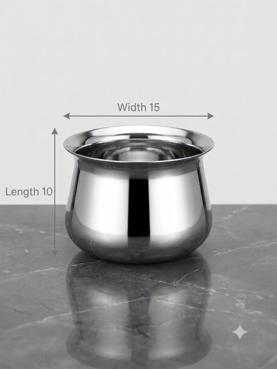 Stainless steel handi for rice, dal and biryani