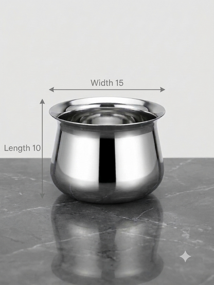 Stainless steel handi for rice, dal and biryani