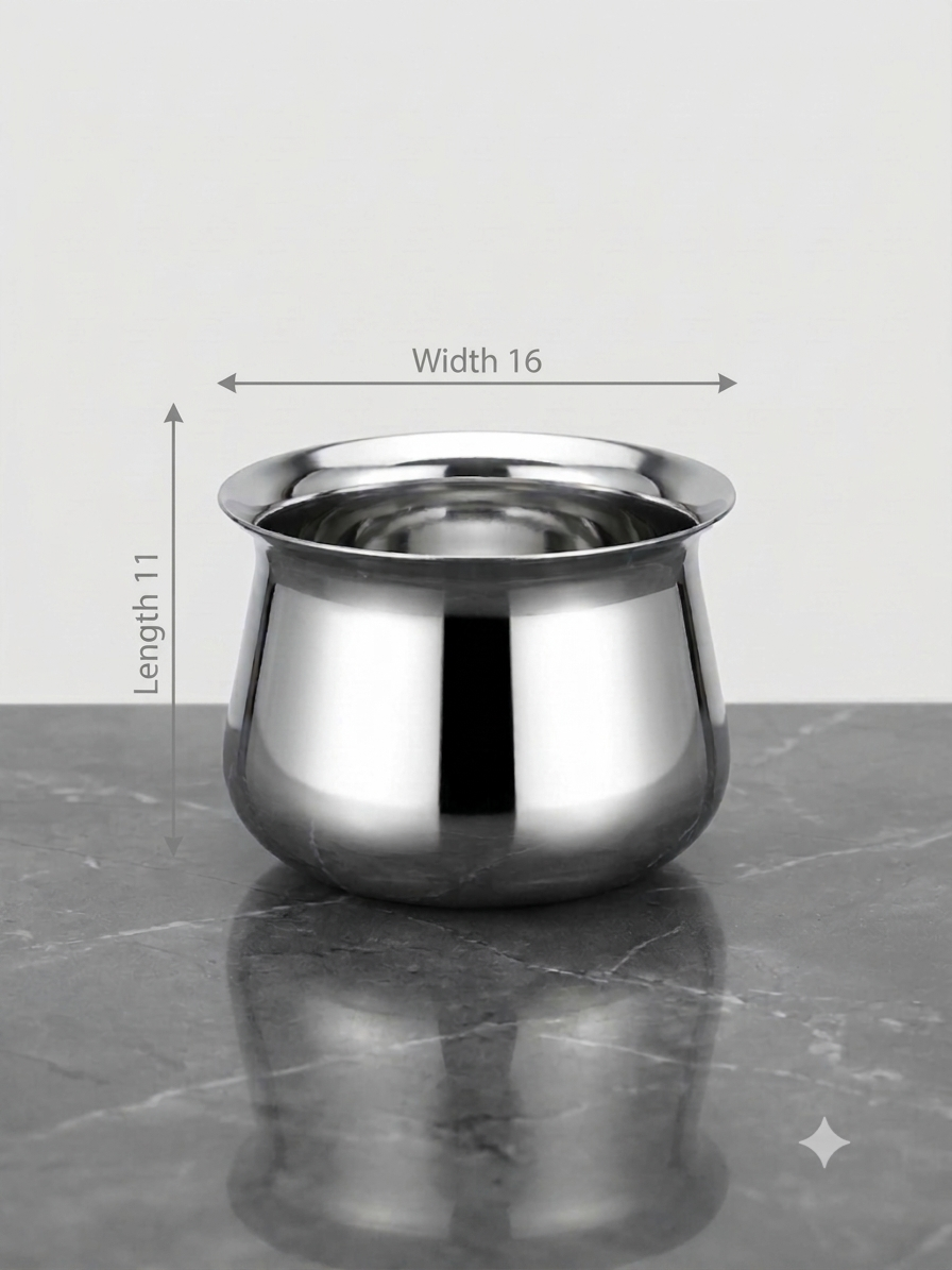 French handi stainless steel top view