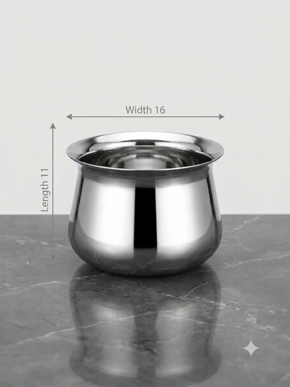 French handi stainless steel top view