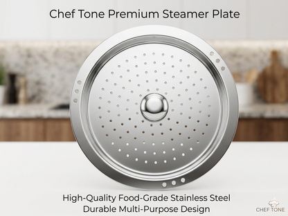 ChefTone Triply Multi Kadai Set with Idli, Thatte Idli, Mini Idli & Steamer Plates — 7-in-1 Stainless Steel Cookware, Induction & Gas Compatible