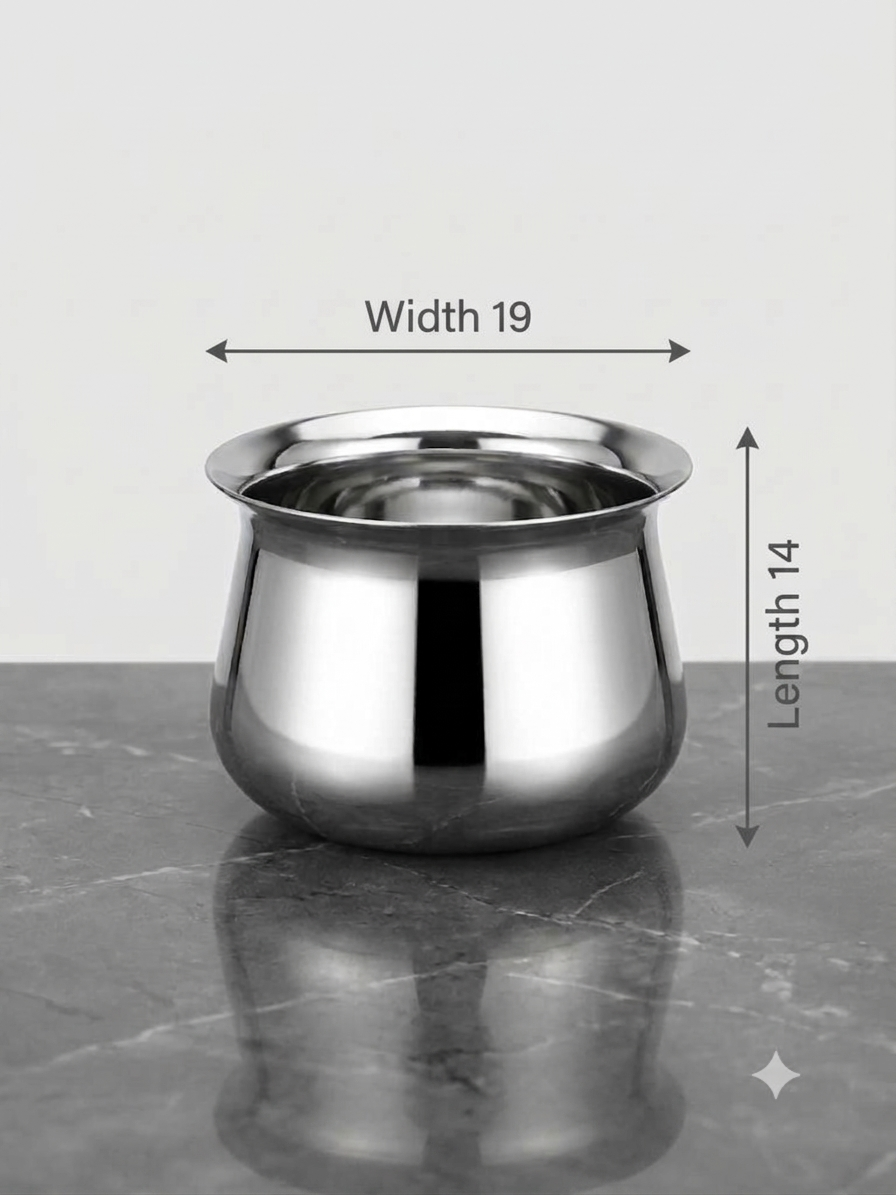 French pongal handi set of sizes stainless steel