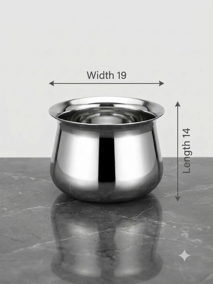 French pongal handi set of sizes stainless steel