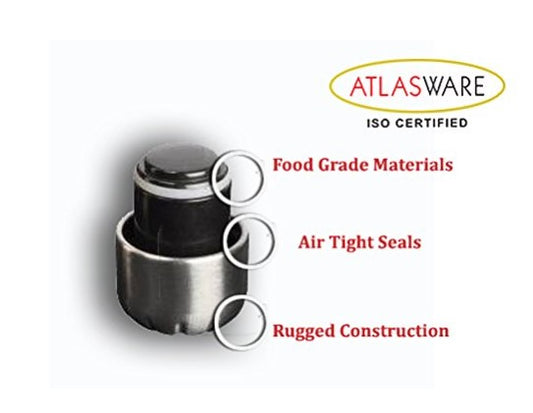 ATLASWARE Insulated Bottle Keeps Cold for 18hrs or Hot for 24hrs Featured with Mould-free Bottle with Double Walled Suitable Flasks Thermo & Vacuum Flask Bottle, Great for Hiking, Biking, Gym, Sports and Outdoor,1000ml