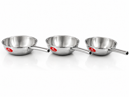 ChefTone Triply Wok | Even Heat Distribution | Stainless Steel | Induction Compatible