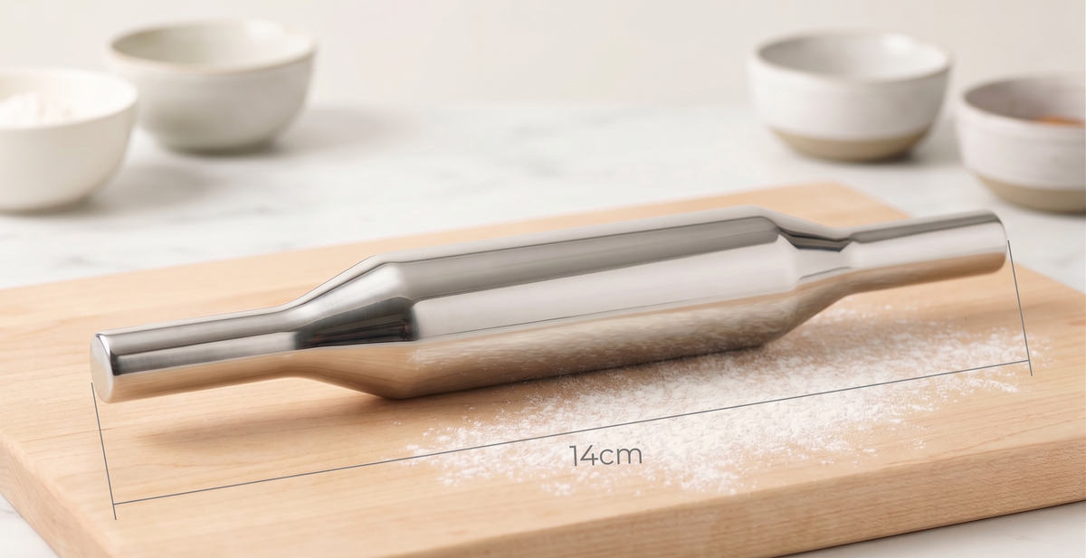 Stainless Steel Belan – Rolling Pin for Chapati, Roti, Poli/Holige (Multiple Sizes Available)