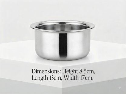 ChefTone Triply Tope | Premium Steel Cooking Vessel | Even Heat Distribution | Indian Cookware