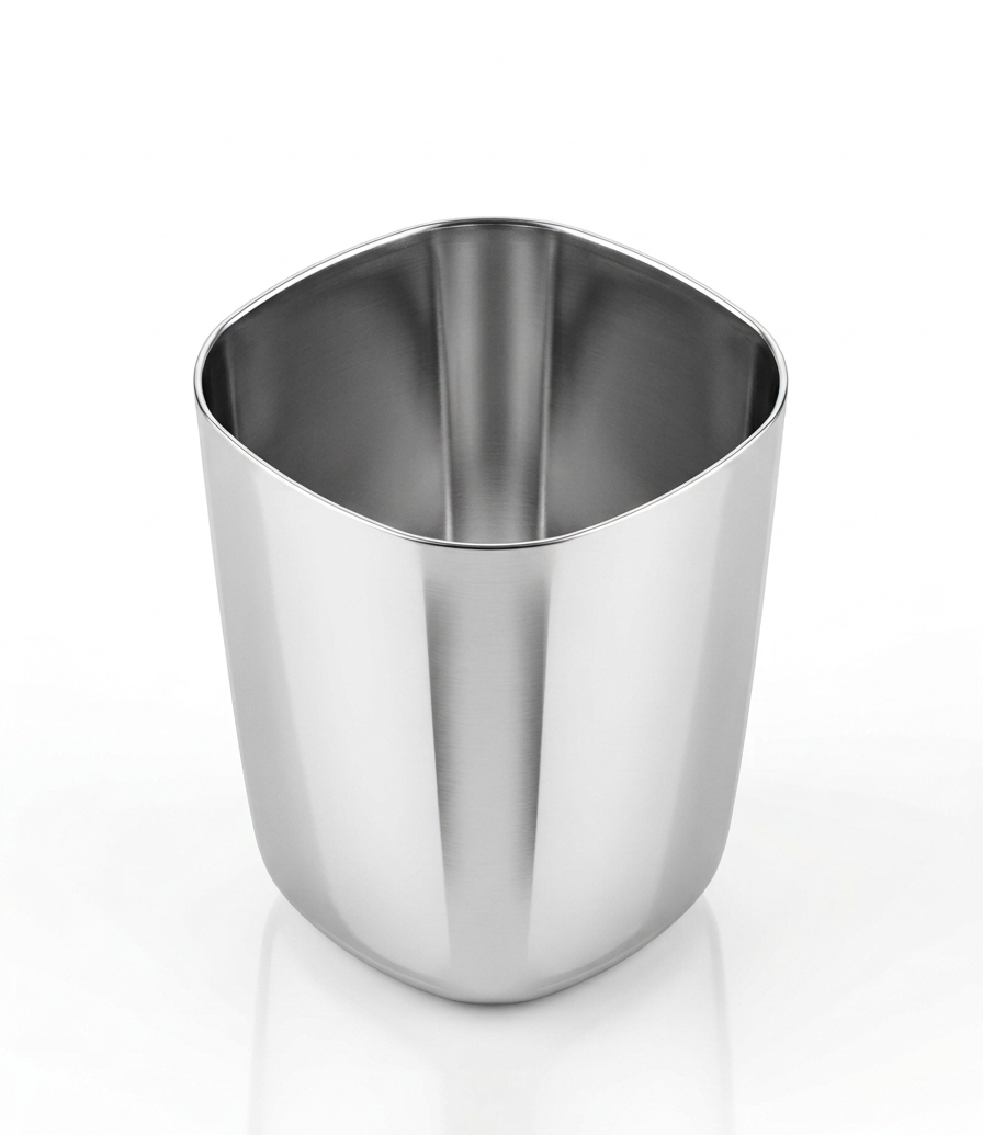 Amarpali Glass | Square Metal Drinking Tumbler for Home, Kitchen & Office