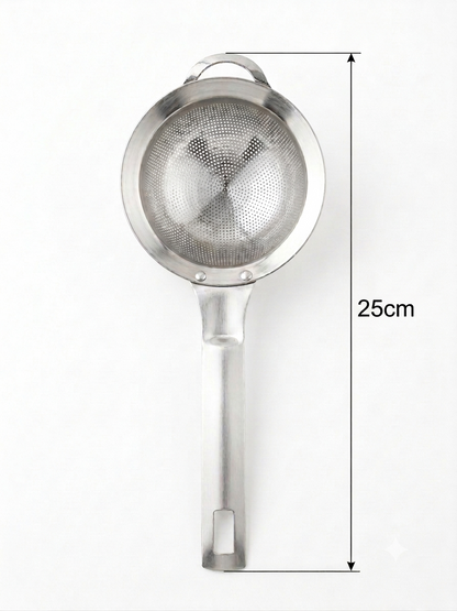 Shengya Pure Stainless Steel Tea Strainer with Handle – Perforated Chai Filter for Daily Use