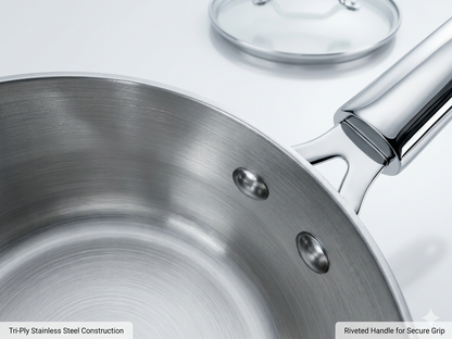 ChefTone Triply Coffee & Milk Warmer – Compatible with Induction, Gas & Ceramic Hob| Even Heat, No Burn, All Cooktops