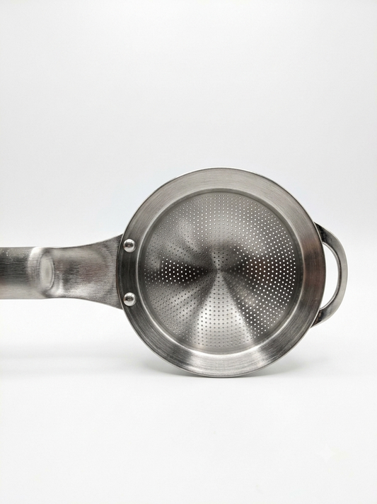 Shengya Pure Stainless Steel Tea Strainer with Handle – Perforated Chai Filter for Daily Use