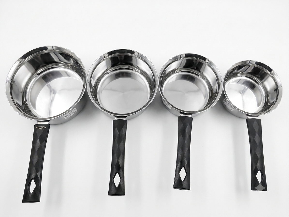 Stainless Steel Russian Saucepan | Milk, Tea & Sauce Pan with Long Handle | Induction & Gas Compatible