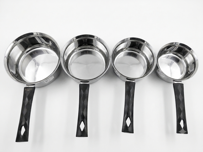 Stainless Steel Russian Saucepan | Milk, Tea & Sauce Pan with Long Handle | Induction & Gas Compatible