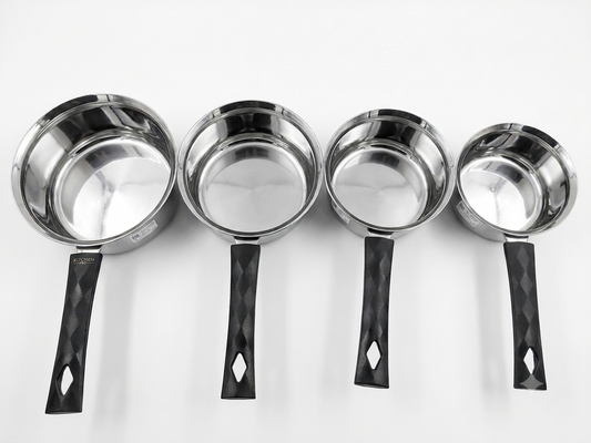Stainless Steel Russian Saucepan | Milk, Tea & Sauce Pan with Long Handle | Induction & Gas Compatible