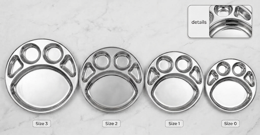 5-in-1 Stainless Steel Compartment Thali Set, 4 Sizes Available