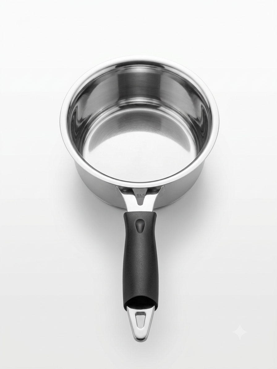 Stainless Steel Plain Patti Saucepan with Handle | Milk Pan, Tea & Sauce Pan for Kitchen | 4 Sizes