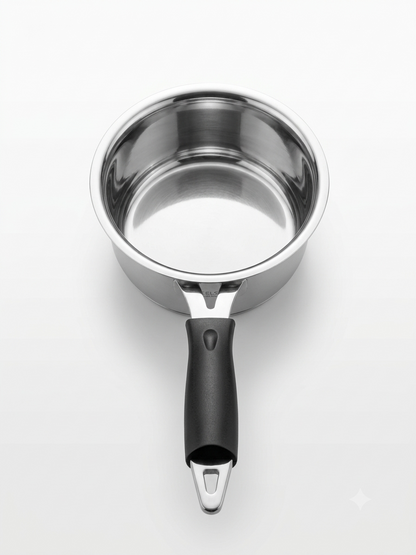 Stainless Steel Plain Patti Saucepan with Handle | Milk Pan, Tea & Sauce Pan for Kitchen | 4 Sizes
