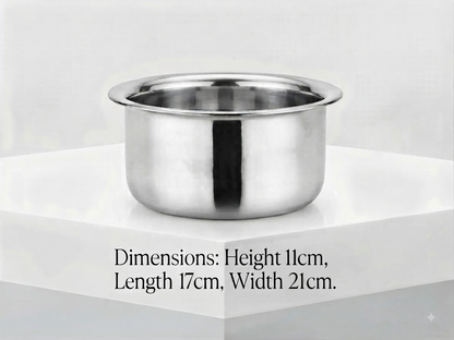 ChefTone Triply Tope | Premium Steel Cooking Vessel | Even Heat Distribution | Indian Cookware