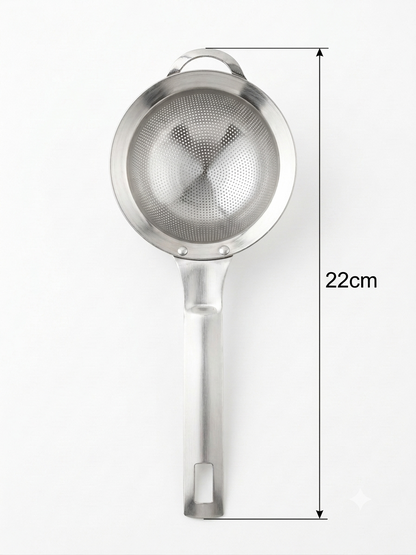 Shengya Pure Stainless Steel Tea Strainer with Handle – Perforated Chai Filter for Daily Use