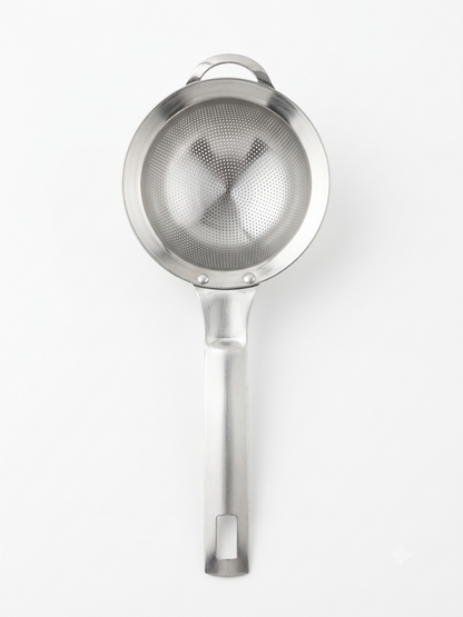 Shengya Pure Stainless Steel Tea Strainer with Handle – Perforated Chai Filter for Daily Use