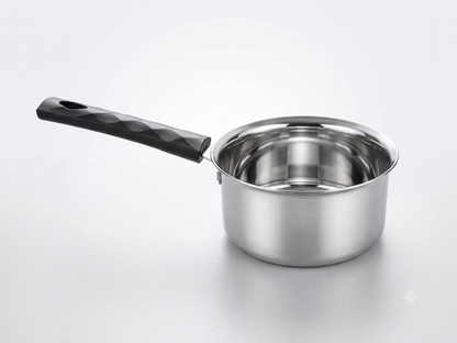 Stainless Steel Russian Saucepan | Milk, Tea & Sauce Pan with Long Handle | Induction & Gas Compatible
