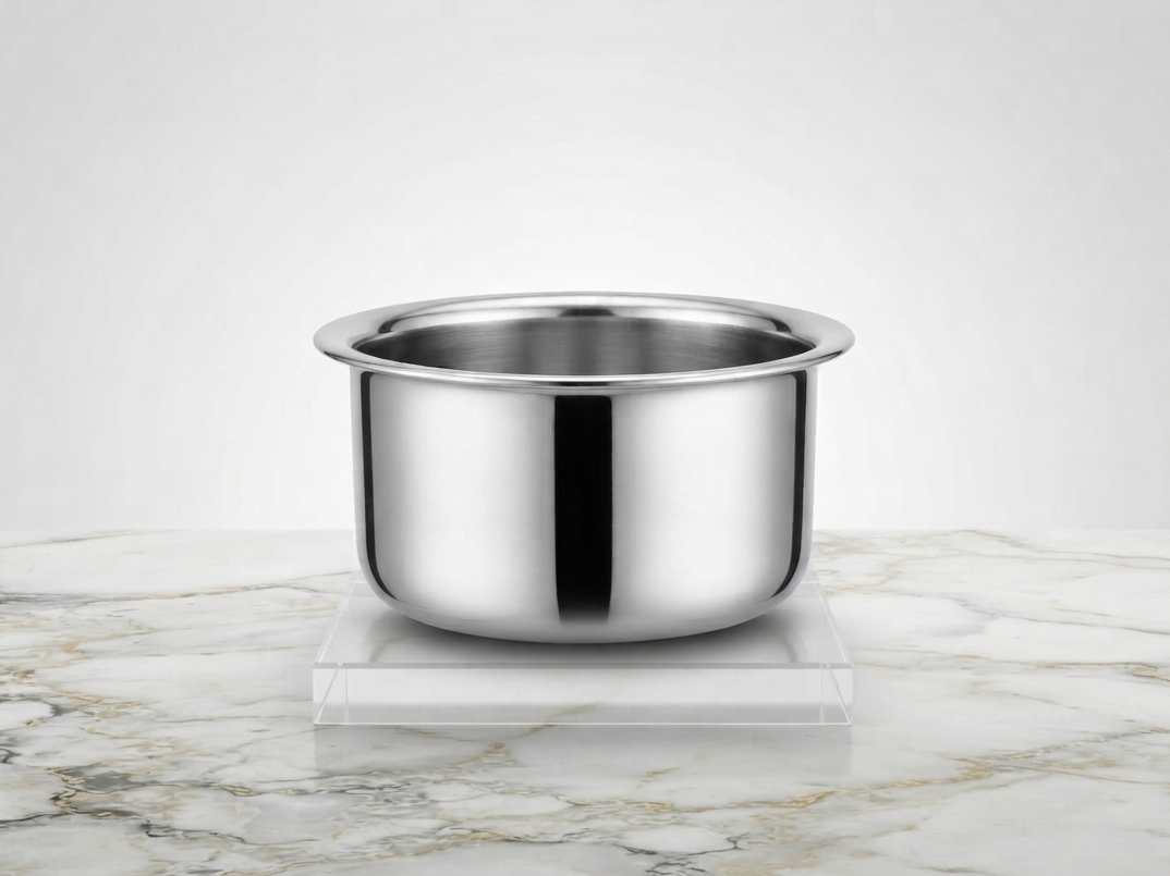 ChefTone Triply Tope | Premium Steel Cooking Vessel | Even Heat Distribution | Indian Cookware