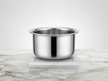 ChefTone Triply Tope | Premium Steel Cooking Vessel | Even Heat Distribution | Indian Cookware