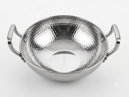 Shri & Sam Premium Triply Hammered Cookware Set – Kadai, Saucepan & Frypan