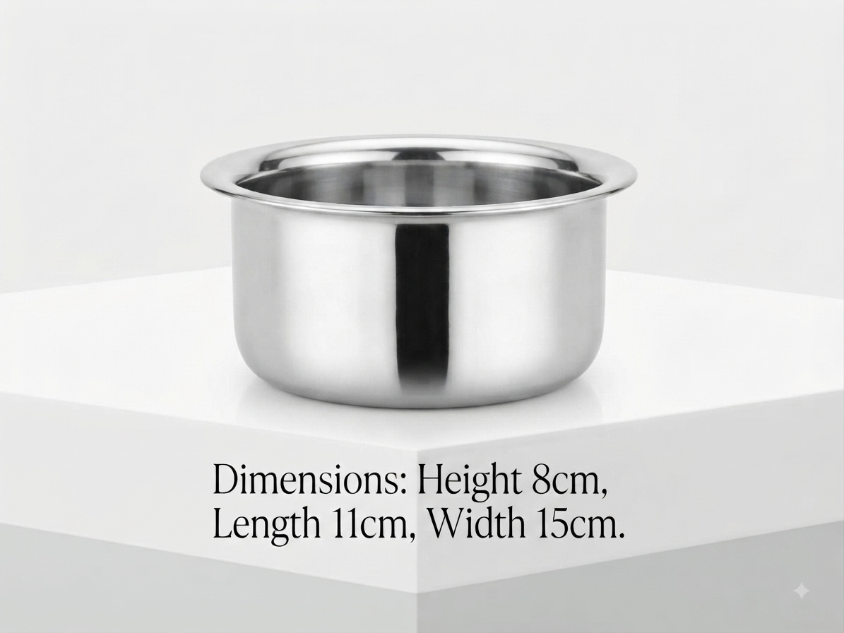 ChefTone Triply Tope | Premium Steel Cooking Vessel | Even Heat Distribution | Indian Cookware