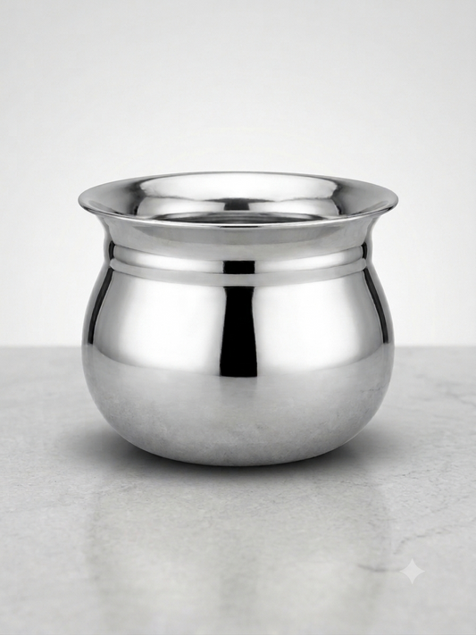 Madrasi Handi – Stainless Steel Cooking Pot for Rice, Dal, Sambar & Pongal (Without Lid)