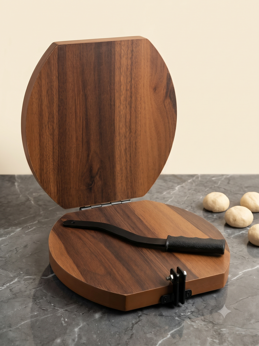 12 Inch Wooden Round Poori Press