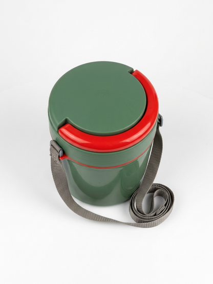 Smart Insulated Tiffin Carrier with 4 Stainless Steel Containers | Hot Lunch Box with Shoulder Strap | Leak-Proof, Office & School